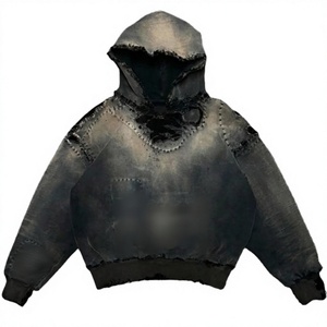 Sudadera con Capucha Extra Grande para Hombre, Corte Regular, Tejida, 100% Algodón, Diseño con Bolsillo, Ropa de Invierno - Product Image 3
