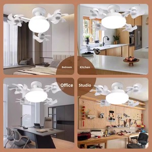 <span class=keywords><strong>Ventilateur</strong></span> de plafond Niu Zhi Lighting UAV avec lampe E27, silencieux, à économie d'énergie, en ABS, pour chambre et salle de bain - Product Image 4