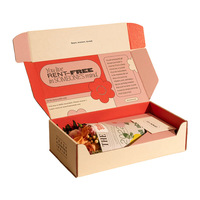 Boîte d'emballage personnalisée pour produits, boîte cadeau en carton ondulé, boîte pliante OEM, boîte d'expédition écologique rose avec logo