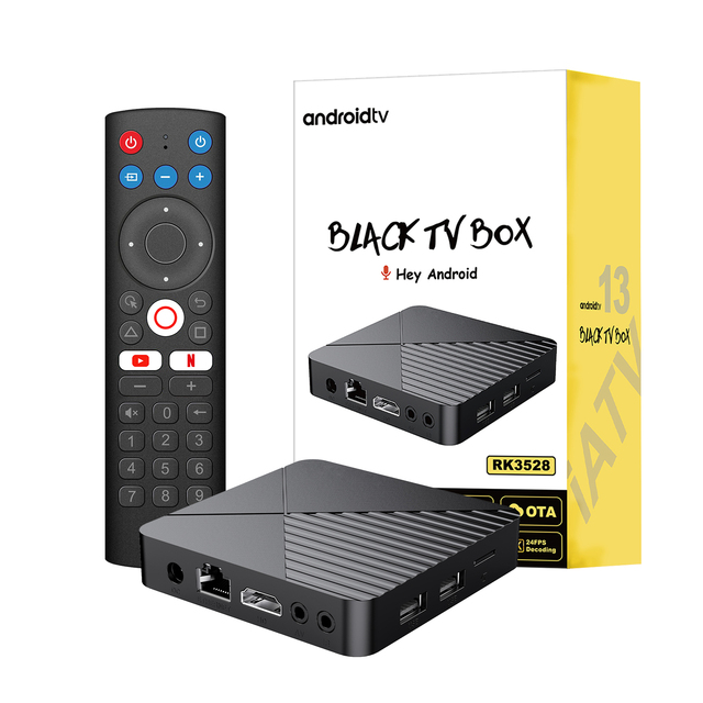Boxput Iatv R5 4K Hd Android 13 Smart Tv Box Rk3528 H.265 Hdr Media Player 2.4/5G Dual Wiifi Bt5.0 Set Top Box with Usb 2.0 Rj45