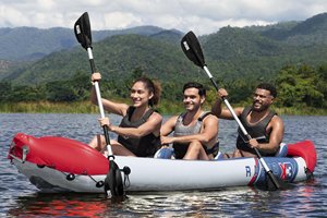 Kayak <span class=keywords><strong>gonflable</strong></span> <span class=keywords><strong>Bestway</strong></span> 1 personne, 2 personnes, 3 personnes, PVC épaissi, bateau de pêche et de rafting en plein air avec pompe à air et pagaie - Product Image 2