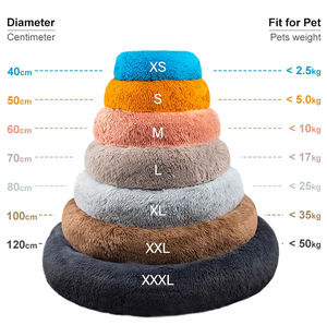 Cómodo perro de peluche largo cama enorme cojín invierno cálido perro enorme nido de lujo perros gatos mascota Donut cama - Product Image 3