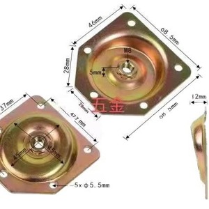 แผ่นเหล็กหกเหลี่ยมเชื่อมต่อขาไม้ Shengdu Hardware ขนาด M8 46 มม. สำหรับเฟอร์นิเจอร์สำนักงาน - Product Image 1