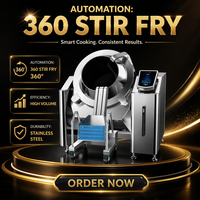 Machine à frire automatique en acier inoxydable SEMIKRON, écran tactile intelligent, wok commercial, équipement de cuisine inclinable à 360 degrés