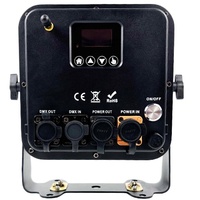Projecteur PAR LED sans fil GLEE Outdoor IP65 étanche 9x18W RGBWA+UV 6-en-1 alimenté par batterie avec télécommande DMX