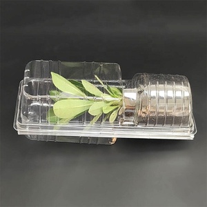 Caja Plegable de Plástico Transparente Desechable y Resistente, Envase Transparente para Rosas, Contenedor Tipo Concha para Plantas - Product Image 1