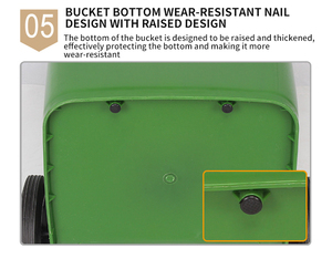 Tùy chỉnh màu sắc nhựa ngoài trời thùng rác di động thùng rác có thể với bốn bánh xe 120L 240L - Product Image 5