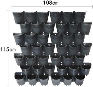 Pots <span class=keywords><strong>de</strong></span> fleurs suspendus à fixation murale verticale avec irrigation goutte à goutte, auto-arrosants, vente en gros d'usine LUYI - Product Image 1