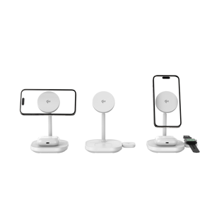 PD 3,0 15W Cargador inalámbrico magnético plegable 3 en 1 para reloj inteligente Auricular y teléfono móvil con protección OTP de carga rápida - Product Image 5