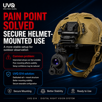 Set Lengkap PVS-14 Monokuler Penglihatan Malam Digital Perbesaran 4x/2x/1x Resolusi 800x600 Kit Pemasangan Helm 18um Tahan Air IP67