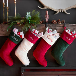 Cadeau décoratif personnalisé pour enfants Chaussettes Sublimation Velours Bas <span class=keywords><strong>de</strong></span> Noël Père Noël Marchandises pour broderie Vente en gros - Product Image 1