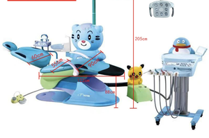 Fauteuil dentaire électrique pour enfants YSDEN-T80 en métal bleu avec unité pédiatrique - Product Image 4