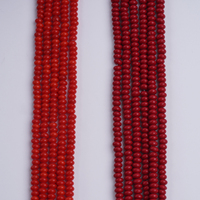 Brin de pierres précieuses de haute qualité 4-5mm perles de corail en forme de bouton de corail en gros