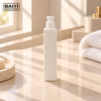 Bouteille de savon liquide carrée de 720 ml avec pompe, finition mate, bouteilles en plastique PE pour l'emballage des soins personnels, col à vis