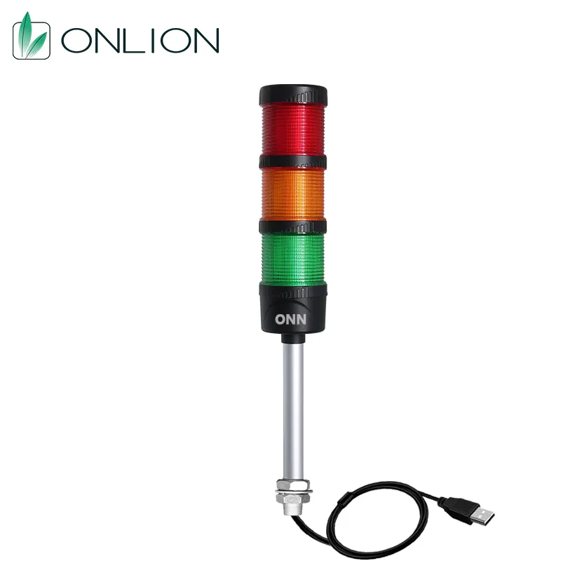 ONN-M4 50/60/70Mm Multi-Color Led Stack Waarschuwingslampje Dc 5V Usb Gecontroleerd Signaallicht Rgb