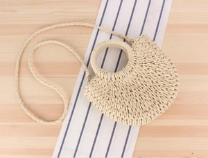 Hot Sell New Half Round Beach Handbag Straw Woven Rattan <strong>Wicker</strong> Vacation Beach Tote <strong>Bag</strong> Fashion Female Crossbody <strong>Bag</strong> - Product Image 4