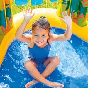 <span class=keywords><strong>Piscine</strong></span> gonflable carrée <span class=keywords><strong>Intex</strong></span> 57444 Volcan Dinosaure avec <span class=keywords><strong>toboggan</strong></span> et pulvérisation d'eau pour enfants, durable, en PVC, pour l'extérieur - Product Image 4