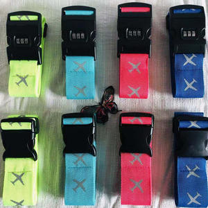 Sangles de fixation réfléchissantes 5*200cm, sangle de bagage, nouveau style, sangles de bagage de voyage avec verrouillage unidirectionnel, 5*200CM réglable - Product Image 1