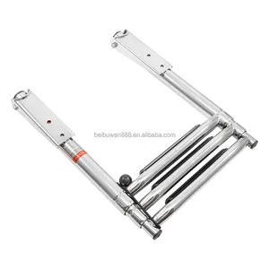 Accesorios para barcos de alto pulido Escalera para barco Beibu Gulf 316 Acero inoxidable Natación Marina Plegable Servicio OEM