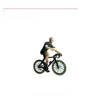 Figurine de cycliste miniature à l'échelle 1:64, figurine de cycliste, décoration de scène, objet de collection, mini jouet de bureau