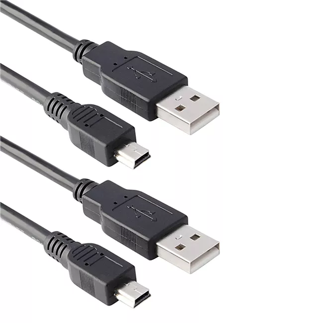 USB 2.0 Type a Male to Mini B Cord Mini USB Charger Cable for Controller Cell Phones MP3