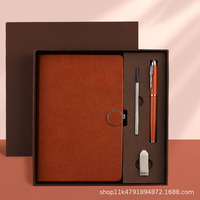Produits uniques A5 cahier coffret cadeau ensemble affaires bloc-notes cadeau d'entreprise cahier d'écriture à la main en cuir Journal pour cadeau