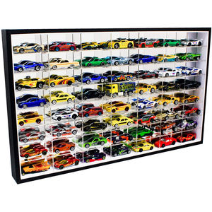 Contenedor de Almacenamiento para Autos a Escala Hotwheels, Estante de Exhibición Acrílico Montado en la Pared, Vitrina a Prueba de Polvo para Autos a Escala 1/64 - Product Image 1
