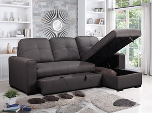 뜨거운 판매 l 모양 소파 recliners 거실 소파 서쪽 느릅 나무 trundle 소파 슬리퍼 홈 - Product Image 6