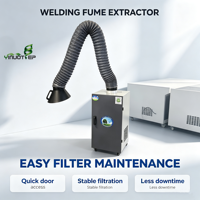 Extracteur de fumée industriel 3,0 kW à bras unique, purificateur de poussière portable pour l'acier