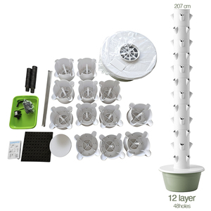 Nuevo Sistema Hidropónico de Torre Aeropónica Agrícola de 12 Niveles, Riego Automatizado Vertical, Ahorro de Espacio con Varilla Metálica - Product Image 1