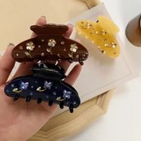 Pince à cheveux élégante personnalisable en acétate incrustée de strass, faite à la main, de qualité supérieure, pour chignon arrière, marque Jinglan, écologique