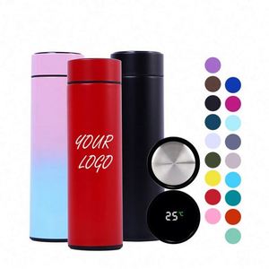 Custom Logo <b>Smart</b> Stainless Steel Water Bottle Vacuum Insulated Thermo Tumbler Cups - Product Image 1