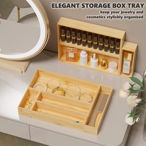 Tre nhà bếp ngăn kéo tổ chức thiết lập cho lớn và nhỏ đồ dùng đa-sử dụng hộp lưu trữ đồ trang sức dao kéo Khay ngăn kéo rác - Product Image 4