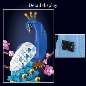 Pour moule roi 10149 petits blocs de construction en plastique paon suspendu peinture assemblé modèle <span class=keywords><strong>jouet</strong></span> cadeau pour garçons et filles - Product Image 3