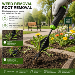 Outil de précision pour l'élimination des racines, désherbeur de précision à fourches avec levier, pour le jardinage - Product Image 2
