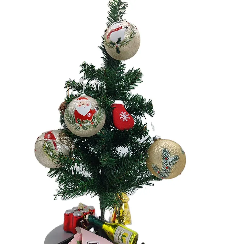 Wholesale DIY Bisque Ceramic Decorating Christmas Animal Peacock Ball Ornament for Home Hotel Party Christmas Tree Skirt