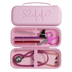HT Stethoscope Case for 3M Littmann Classic III, Cardiology IV, MDF, EKO - Nurse Gifts for Women, Nursing Student Gifts, Pink - Product Image 1