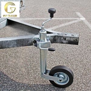 Remorque à roue jockey avec pneus en caoutchouc solide Roue jockey pour remorques Caravanes Remorques à chevaux Diamètre durable 48 mm - Product Image 6