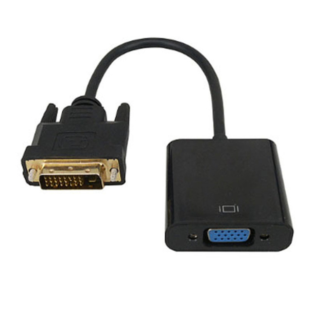 Direct Sale Factory Customized DVI-D to VGA Adapter Converter 24+1 Male to Female for Laptop Use