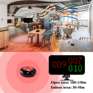 Système de sonnerie d'appel de client de <span class=keywords><strong>restaurant</strong></span> Système de sonnerie de table de <span class=keywords><strong>restaurant</strong></span> de restauration rapide 1 affichage de numéro à 3 chiffres 10 boutons étanches - Product Image 5