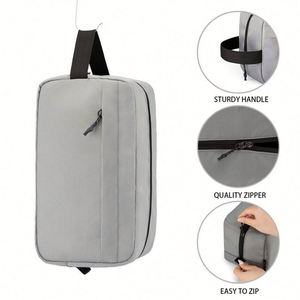 Bolsa de Aseo Multifuncional de Poliéster Resistente al Agua, Personalizada, con Cierre de Cremallera, Impresión Serigráfica, para Hombre, Kit de Viaje - Product Image 3