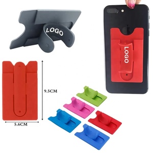 Support de téléphone adhésif en silicone personnalisé avec logo d'usine, support de carte mobile avec fonction claquant - Product Image 2