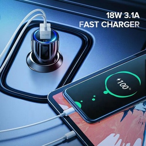 Accesorios de Carga para Automóvil, Adaptador de Cargador de Automóvil con Doble Puerto <span class=keywords><strong>USB</strong></span>, 2 Puertos <span class=keywords><strong>USB</strong></span>, Cargador de Automóvil Inteligente de 3.1a para Teléfono Móvil - Product Image 3