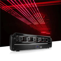 Lumière laser rouge QSE à 6 faisceaux pour projection longue distance d'effets scéniques, adaptée aux bars, aux KTV, etc.