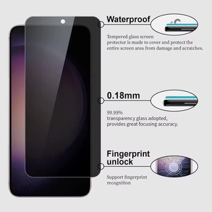 Film de protection d'écran anti-espionnage avec déverrouillage par empreinte digitale 0,18 mm, colle intégrale pour S25 S26 Ultra Edge, protection en verre - Product Image 4