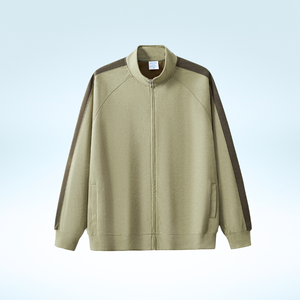 Conjunto de <span class=keywords><strong>chándal</strong></span> personalizado de peso pesado, conjunto de dos piezas para correr para <span class=keywords><strong>hombre</strong></span>, <span class=keywords><strong>chándal</strong></span> a rayas, ropa deportiva, chaqueta informal con cremallera, cuello levantado - Product Image 4