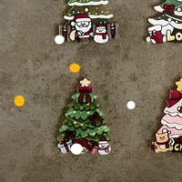 Aimants de réfrigérateur de Noël à motifs de dessins animés, autocollants magnétiques mignons, ensemble de décoration de vacances, cadeau pour la maternelle