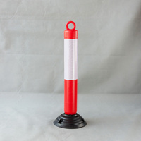 Poteau de signalisation routière en plastique flexible, haute visibilité, réfléchissant, durable, délimiteur de circulation