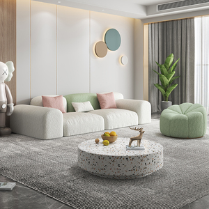 Juego de Sofás de Diseño Moderno y Creativo, Sofá de Tela de Lujo Ligero para Hotel, Muebles de Sala de Estar, Sofá Pequeño Cómodo de Terciopelo Coch - Product Image 6