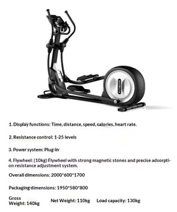 Máquina <span class=keywords><strong>Elíptica</strong></span> Plegable Comercial, Simulador de Escalada, Entrenador Elíptico, Caminador Espacial con Resistencia Magnética para Gimnasio y Uso Doméstico - Product Image 4